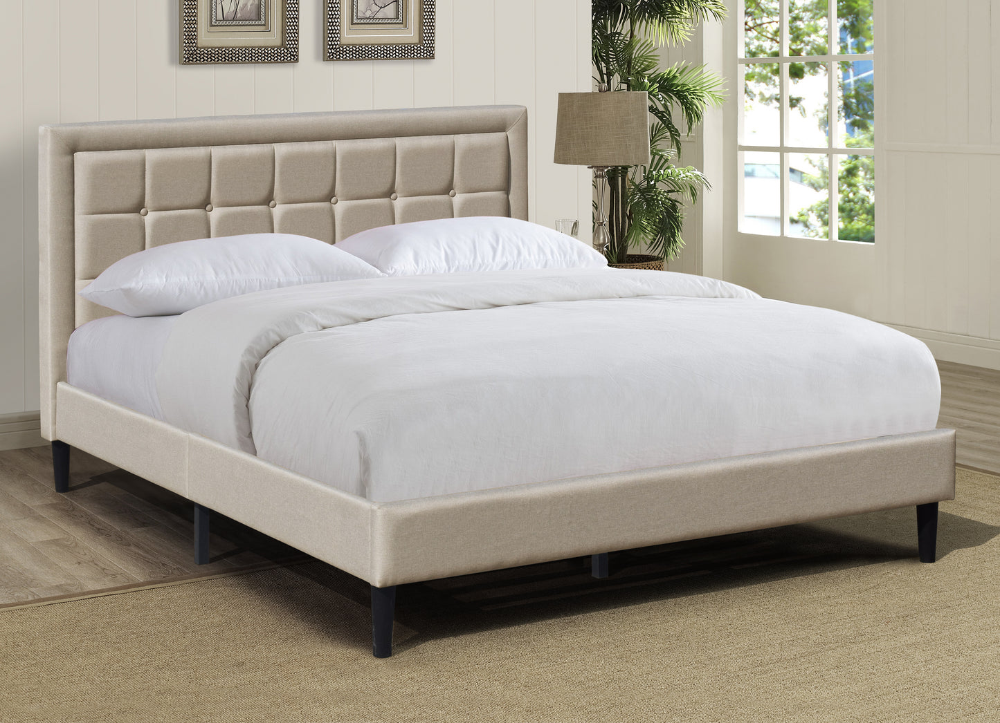 Fabric Lionel Bed with or with Mattress