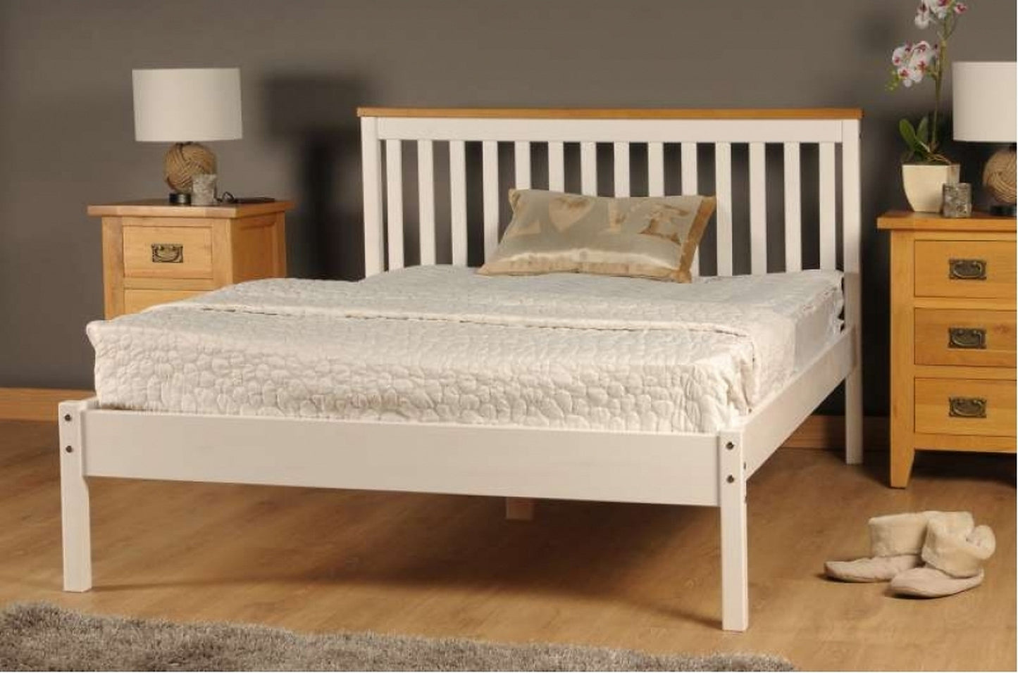 Melody Wooden Bed with optional Mattress