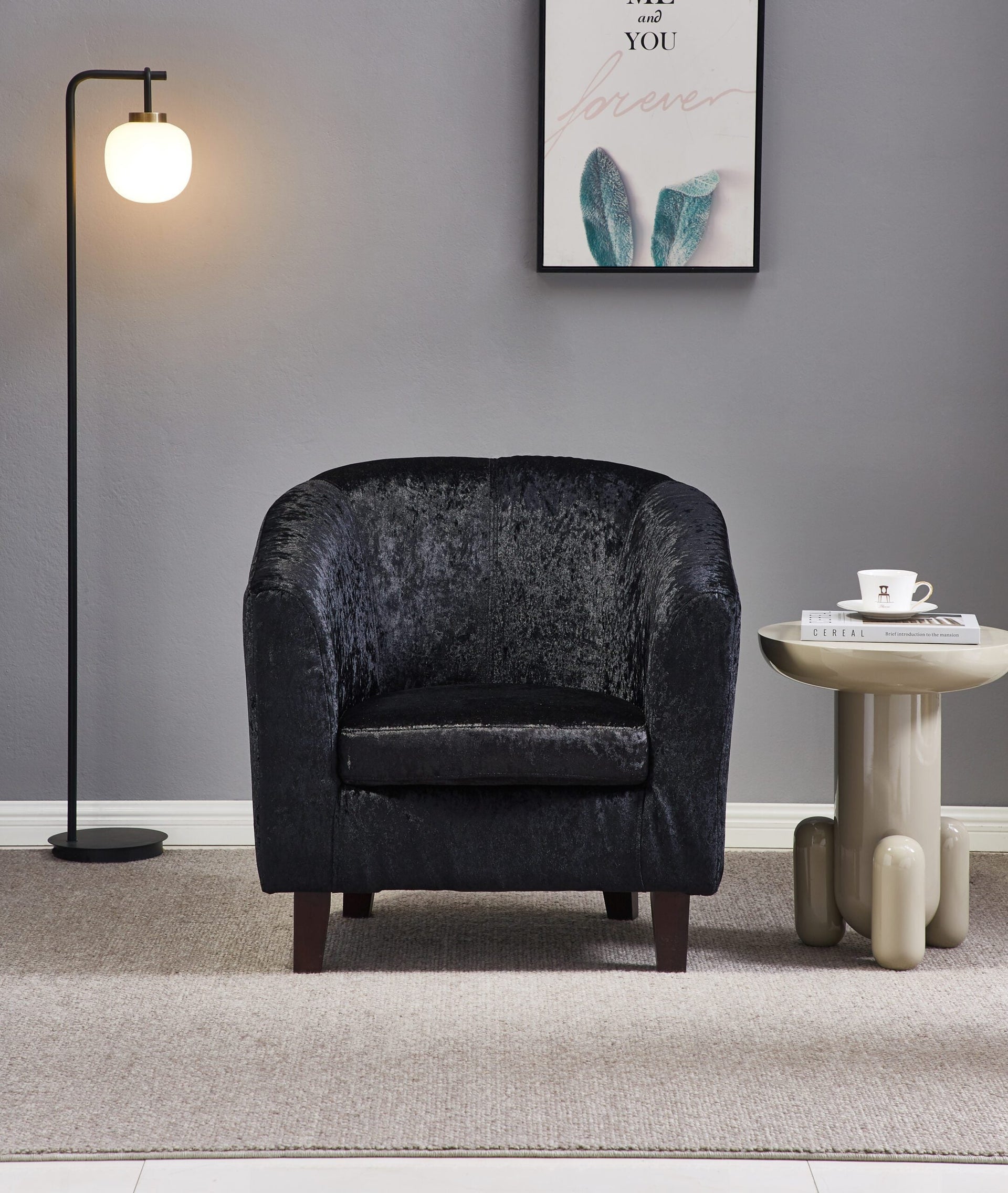 Crushed Velvet Tub Chair –