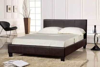 Faux Leather Prado Bed with optional Mattress