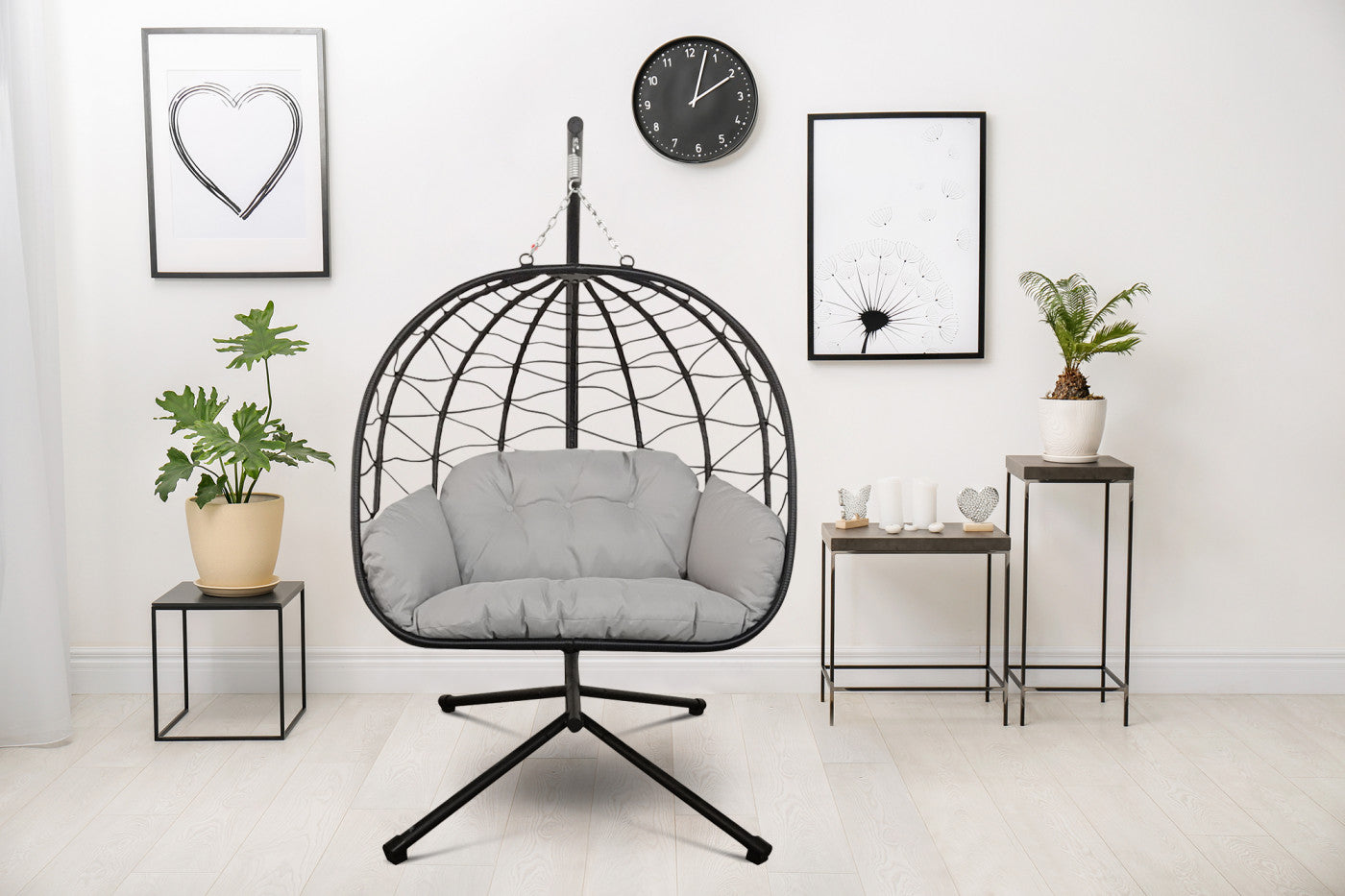 Matilda Swing Rattan Effect Egg Chair