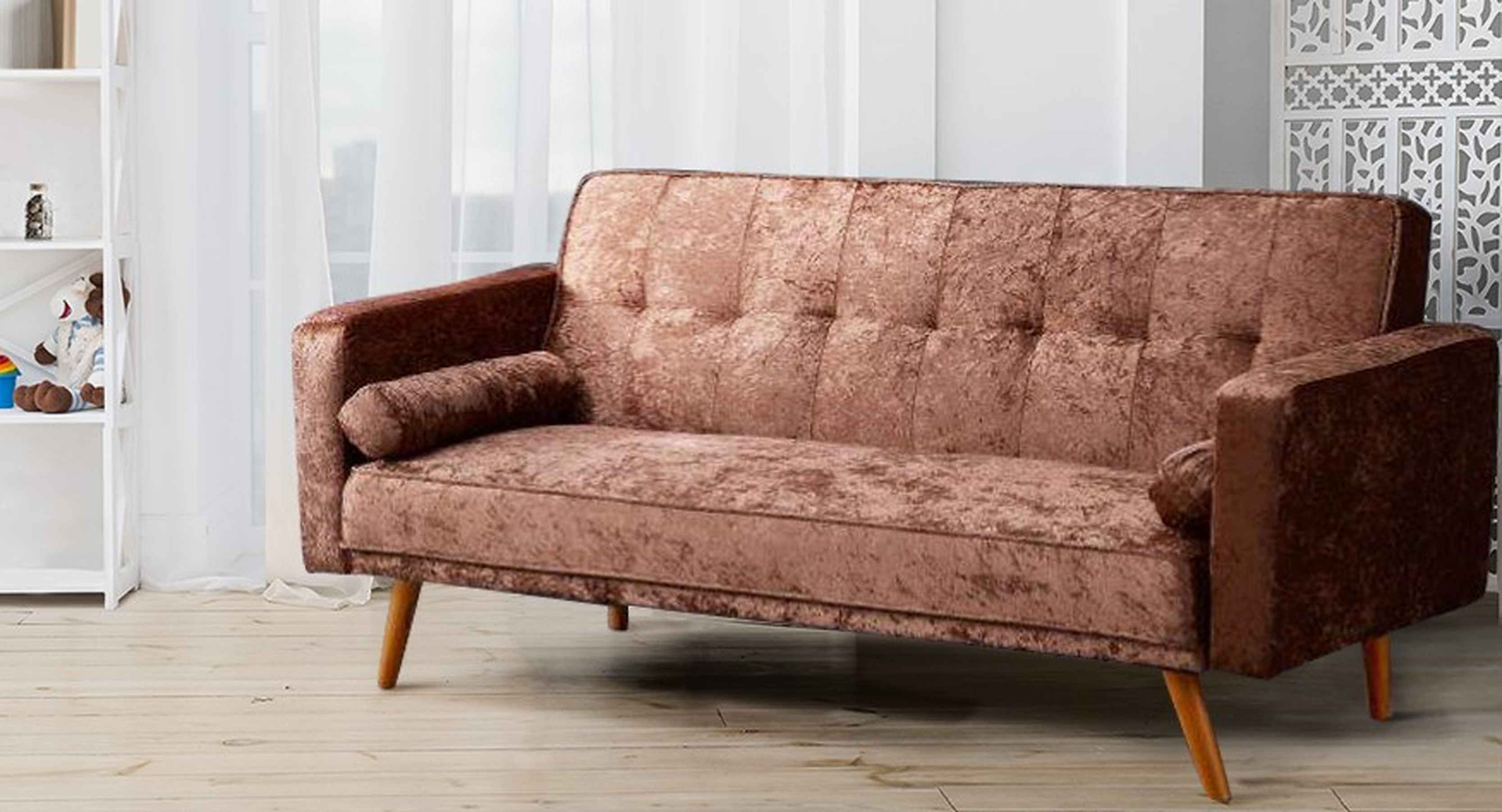 wayfair crushed velvet sofa bed