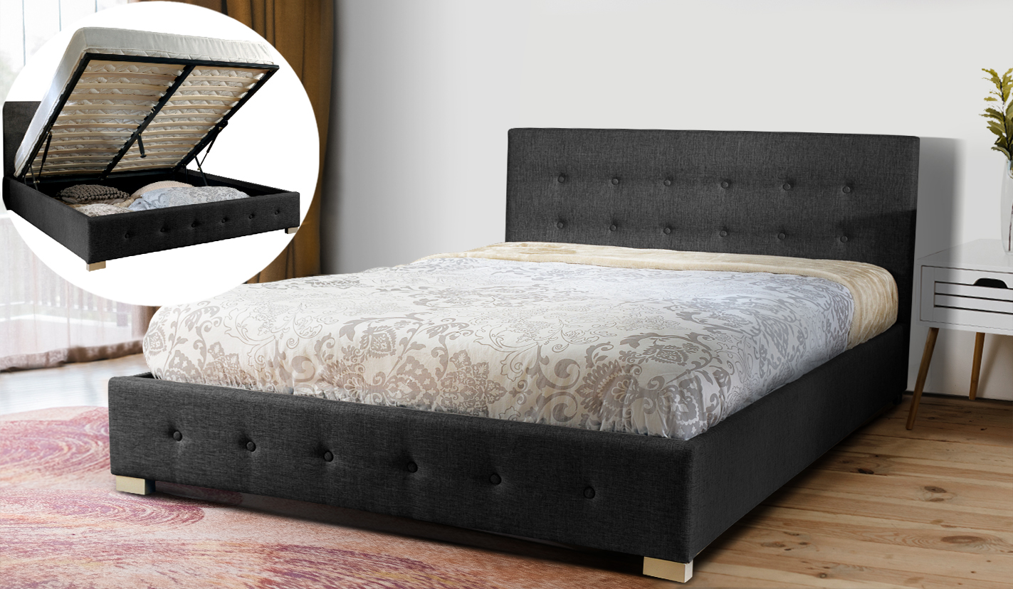 Nicola Fabric Ottoman Bed With Gas Lift, Bed Frame Lift Mechanism