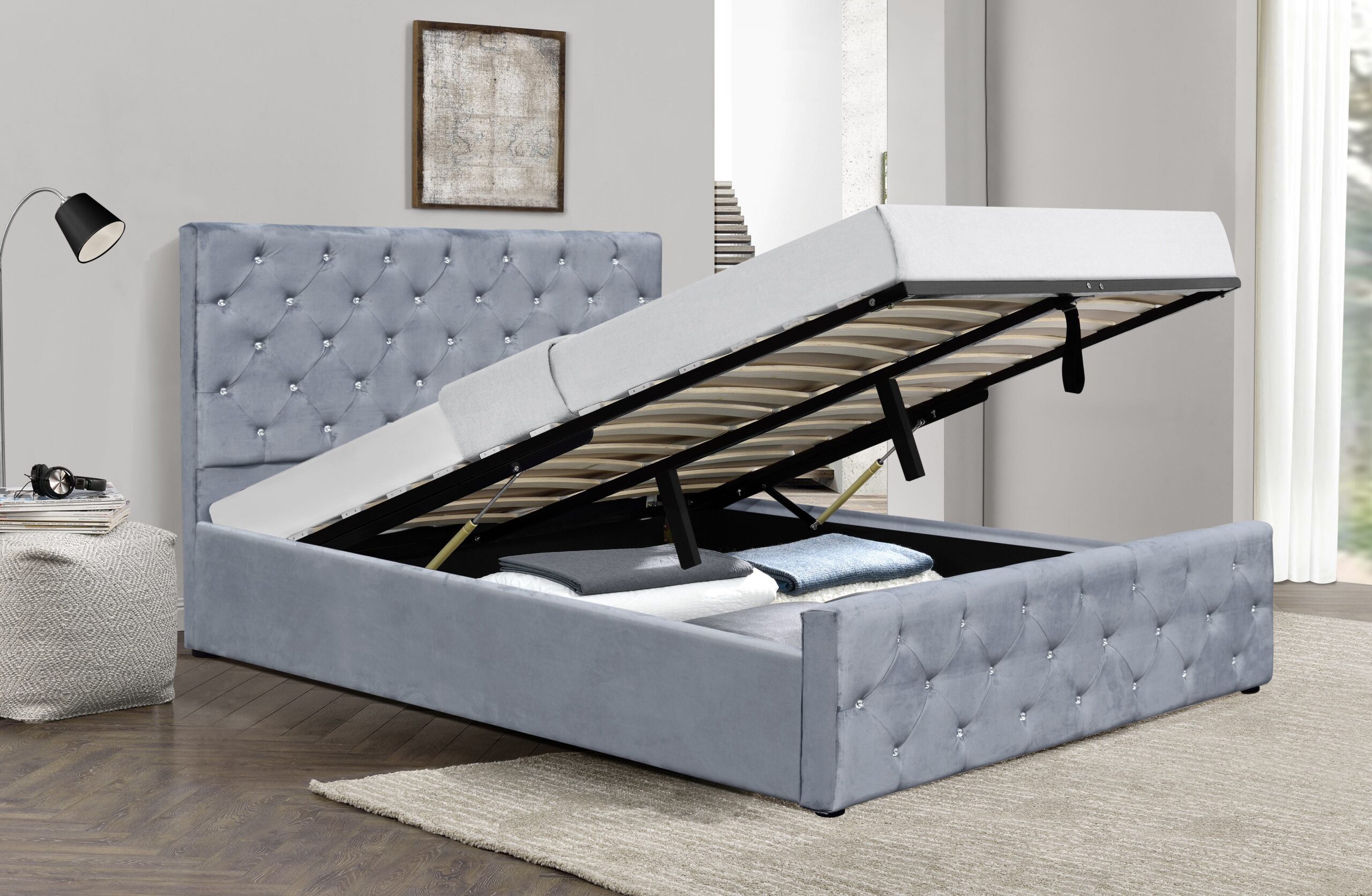 convertible ottoman bed with mattress