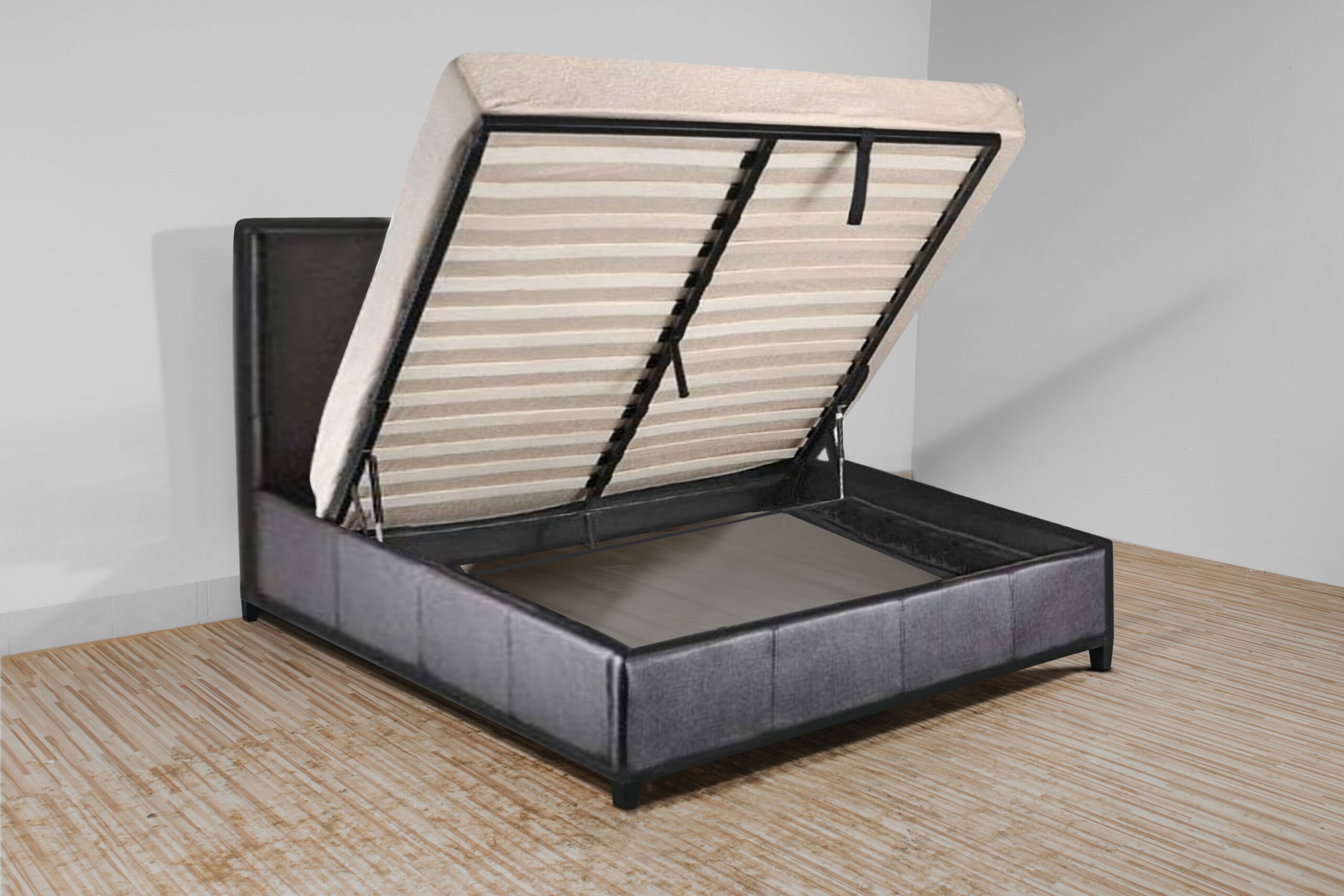 Faux Leather Prado Ottoman Bed with optional Mattress | UK Furniture 4U
